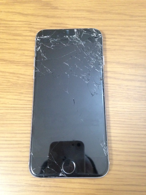 iphone6ブラック画面ガラス割れ